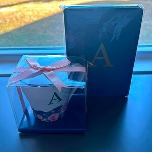 “A” gift set - mug and journal with letter “A”